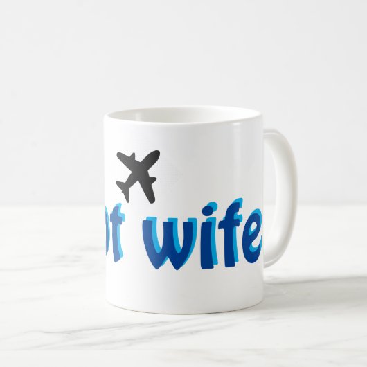 パイロット妻マグ コーヒーマグカップ (正面右)