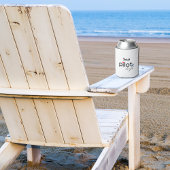 パイロット妻 タイポグラフィー & 飛行機 シンプル・ミニマル 缶クーラー