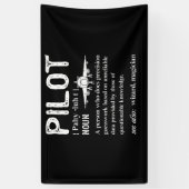 パイロット定義 – 誰が飛行機を好きか 横断幕 (縦)