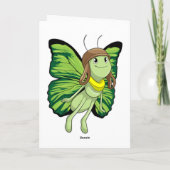 パイロット帽をかぶったパイロットとしての蝶 カード (裏面)