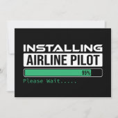 パイロット志望の面白いデザイン 招待状 (正面)