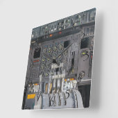 パイロット操縦室 スクエア壁時計 (傾斜)