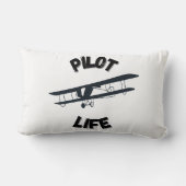 パイロット救命クール機シンプル航空飛行機 ランバークッション (裏面)
