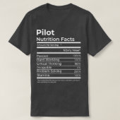 パイロット栄養ファクトおもしろいギフト業務 Tシャツ (デザイン正面)