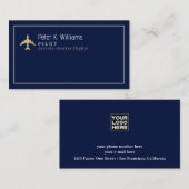 パイロット民間航空機 名刺 (正面/裏面)