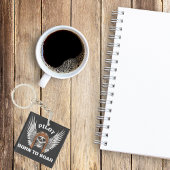 パイロット生まれから飛翔デザイン、航空、飛行機、スカル キーホルダー