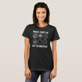 パイロット男性へ女性飛行機パイロット Tシャツ (正面フル)
