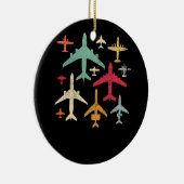 パイロット航空機整備士違うの種類飛行機 セラミックオーナメント (右)