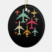 パイロット航空機整備士違うの種類飛行機 セラミックオーナメント (左)