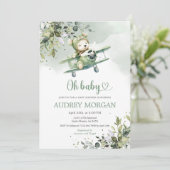 パイロット航空機赤ちゃんシャワー招待状 招待状 (スタンド正面)