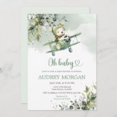 パイロット航空機赤ちゃんシャワー招待状 招待状 (正面/裏面)