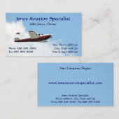 パイロット航空独身の機関飛行機名刺 名刺 (正面/裏面)