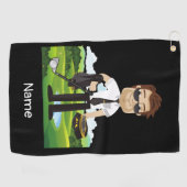 パイロット航空産業ゴルファーのゴルフボール ゴルフタオル (横)