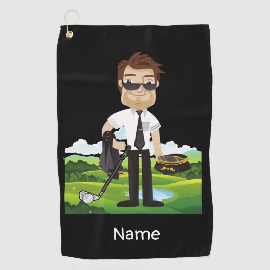 パイロット航空産業ゴルファーのゴルフボール ゴルフタオル (正面)