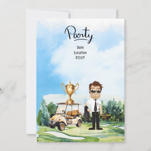 パイロット航空産業ゴルファーのゴルフボール 招待状 (正面)