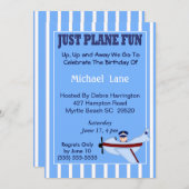 パイロット誕生日招待状 招待状 (正面/裏面)