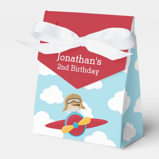 パイロット赤い機好みボックス（可愛い雲） フェイバーボックス (正面サイド)