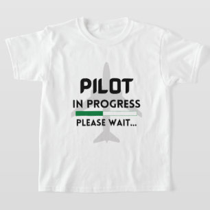 パイロット進行中の将来のパイロット飛行機航空機 Tシャツ