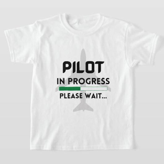 パイロット進行中の将来のパイロット飛行機航空機 Tシャツ (レイダウン)