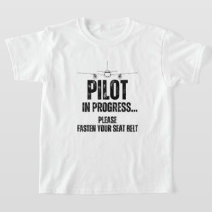 パイロット進行中の将来のパイロット飛行機航空機 Tシャツ