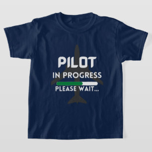 パイロット進行中の将来のパイロット飛行機航空機 Tシャツ
