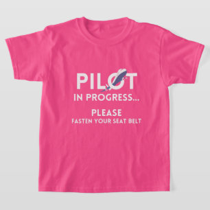 パイロット進行中の将来のパイロット飛行機航空機 Tシャツ