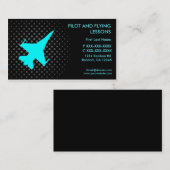 パイロット飛んでいるスカスタムレッスンの名刺 名刺 (正面/裏面)