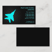 パイロット飛んでいるスカスタムレッスンの名刺 名刺 (正面/裏面)