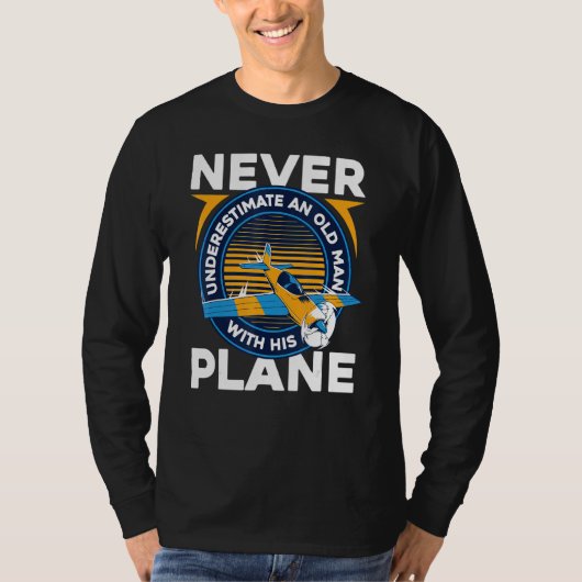 パイロット飛んでいる飛行士 Tシャツ (正面)
