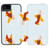 パイロット飛んでいる飛行機 INCIPIO iPhoneウォレットケース (フォリオ Open)