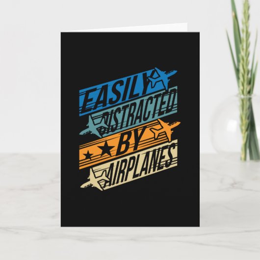 パイロット飛行おもしろい士 – 飛行機に悩まされる カード (正面)