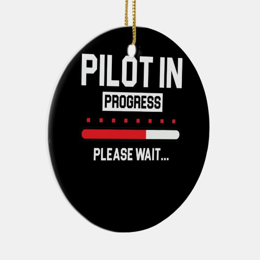 パイロット飛行中学生 セラミックオーナメント (右)