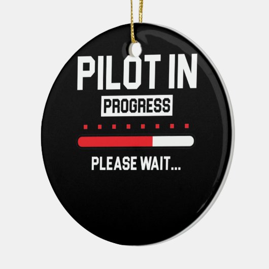 パイロット飛行中学生 セラミックオーナメント (左)