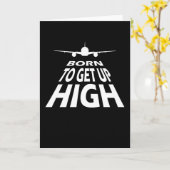 パイロット飛行付き添い人のスチュワーデス カード (黄色い花)