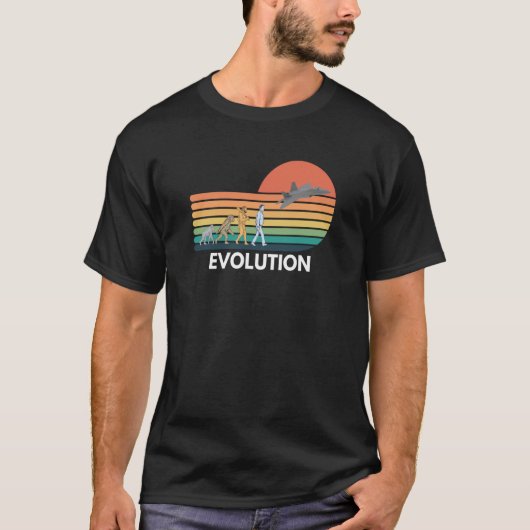 パイロット飛行機の進化F二二航空 Tシャツ (正面)