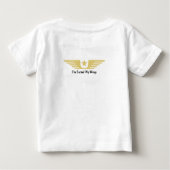 パイロット飛行機白 ベビーTシャツ (裏面)