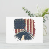 パイロット飛行機米国旗飛行機航空 招待状 (スタンド正面)