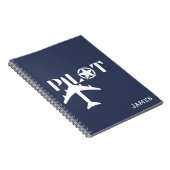 パイロット飛行機軍隊スター航空クール学校 ノートブック (右側)