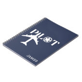 パイロット飛行機軍隊スター航空クール学校 ノートブック (左側)