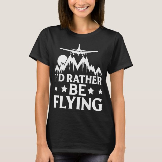 パイロット飛行機飛行機航空IはむしろF Tシャツ (正面)