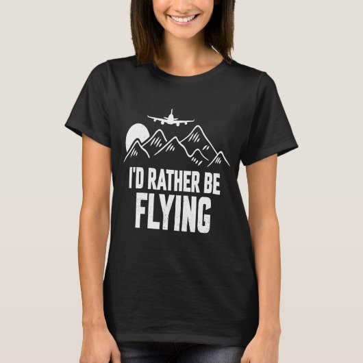 パイロット飛行機飛行機航空IはむしろF Tシャツ (正面)