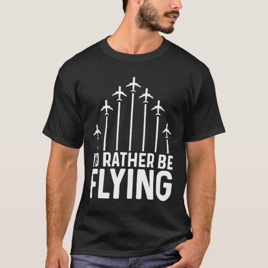 パイロット飛行機飛行機航空IはむしろF Tシャツ (正面)