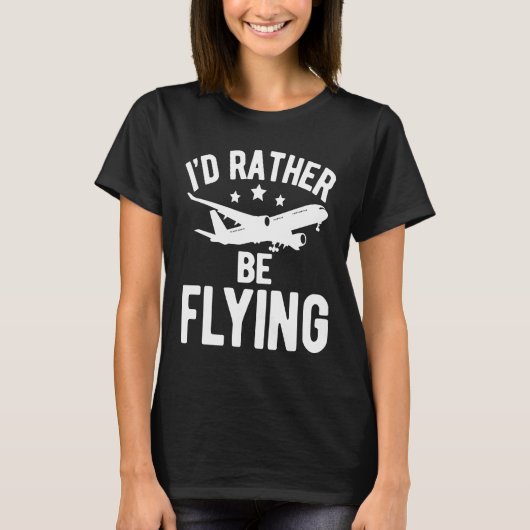 パイロット飛行機飛行機航空IはむしろF Tシャツ (正面)