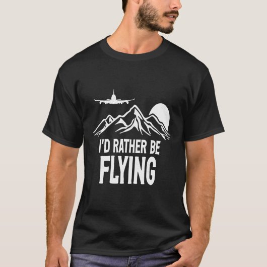 パイロット飛行機飛行機航空IはむしろF Tシャツ (正面)