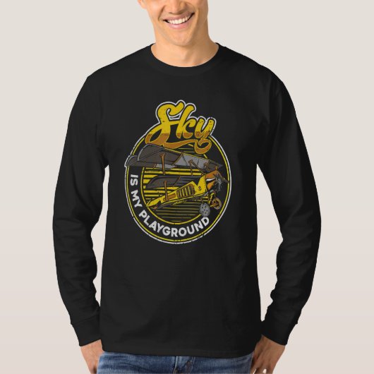 パイロット飛飛んでいる行 Tシャツ (正面)