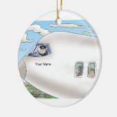 パイロット、コマーシャル – 男性 セラミックオーナメント (左)