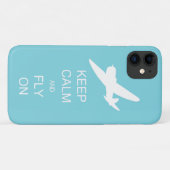 パイロット スカイブルー Keep Calm and Fly On 航空 Case-Mate iPhoneケース (裏面(横))