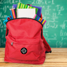 パイロット スカル & 航空機 プロペラ, ミニマル, ブラック 缶バッジ