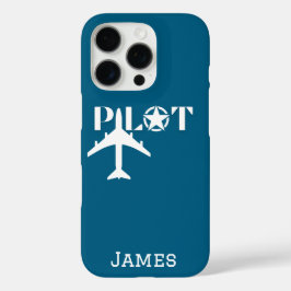 パイロット タイポグラフィーと飛行機 ミニマリスト オリジナル iPhone 16 PROケース