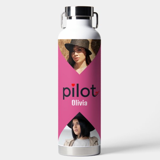 パイロット タイポグラフィ, ミニマル モダン オーダーメイド ウォーターボトル (正面)
